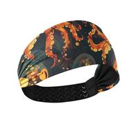miaozhen Creepy Squid Halloween Moisture Wicking comfortable headbands for women Elastic hair bands for make up hiking Daily use Cycling bandas para el cabello