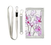 miaozhen Cyprus Cyclamen Cyprium Beauty Flowers trifold mens wallets for woman minimalistic casual travel wallet for men with lanyard billetera tarjetero para hombre, Cyprus Cyclamen cyprium beauty