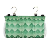 miaozhen Dark Green Dollar Bedside Storage Caddy For Dorm Hanging Storage Bag for Bunk/Hospital Beds, organizador colgante para cama