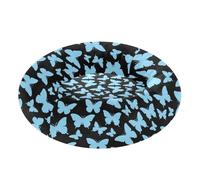 miaozhen Dreamy Butterfly Blue Black Pet Cat Bed Removable & Washable fluffier Cat Cave Bed for Medium Size Pets Sleeping camas y muebles para perros 18'' x 13''