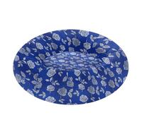 miaozhen Elegant Navy Sliver Roses Pet Dog Beds Anti-Slip fluffier Cat Cave Bed for Extra Small Size Pets Sleeping cama para perro 18'' x 13''