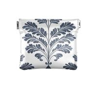 miaozhen Europe Palmette Pattern Blue Cash Coin Purse Cute Makeup Period Bag for Men Women Travel soporte de monedas para, Europe palmette pattern blue, One Size