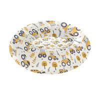 miaozhen Farm Rice Tractor Yellow Pet Cat Bed Donut Cuddler fluffier Cat Cave Bed for Medium Size Pets Sleeping Memory Foam 22'' x 17''