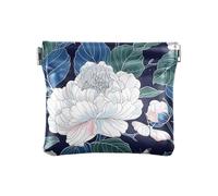 miaozhen FLOWER and white Green Leaves Women's Small Leather Change Purse Convenient Card Key Organizer for Ladies Handbag monedero para hombre, FLOWER and white green leaves, One Size