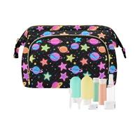 miaozhen Fluorescent Colored Stars and Planets Travel Makeup Bag Portable Makeup pouching Period Bag for Card Key pouching Organizers bolsas para