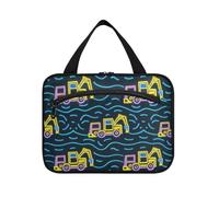 miaozhen Fluorescent Engineering Vehicle Colorful hanging mens toiletry bags for traveling with hook, designer chic for adults bolsa para maquillaje L, Fluorescent Engineering vehicle colorful, Modern