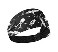 miaozhen Flying Bones Design Halloween no slip headband holder Elastic head for Daily use Running Daily use Football bandas para el cabello