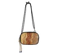 miaozhen Gold Marble Texture Sling Purse Crossbody for Men Waterproof with Adjustable Strap Shoulder Bag Have a meal bolsa de mano para mujer