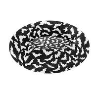 miaozhen Halloween Bat Black and White Pet Cat Bed Donut Cuddler fluffier Dog Pillow Bed for Extra Small Size Pets Sleeping cama de pelotas para perros