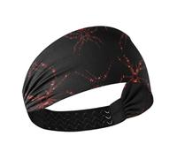 miaozhen Halloween Nightmare Light Up Spider Red no slip sweat absorbing headband Elastic tennis sweatbands for Running Daily use Workouts washing face banda para la cabeza