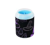 miaozhen Happy Halloween Witch Hat Black Reusable Pet Foot Cleaner with Soft Silicone Brush Pets Supplies and Accessories for Small & Medium Dogs para Perros