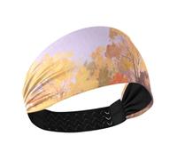 miaozhen Hello Fall Autumn Tree Bird no slip thick headbands Stretchy sweat bands for Football tennis Gym Yoga diademas para el cabello