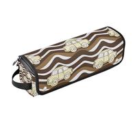 miaozhen Hot Hair Tools Travel Bag with Heat Resistant Mat Large Hair Straigheners Travel Case for Flat Iron Hot Tools and Haircare Accessories,Wave Pattern Cartoon Car Khaki Travel Essentials for
