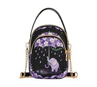 miaozhen I Will Remember You Purple Flower trendy quilted crossbody bags with multi pockets hand bags for women for traveling mariconera para mujer
