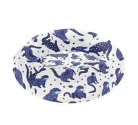 miaozhen Indigo Playful Otter Polka Dot Pet Cat Bed Warm & Soft fluffier Dog Cave Bed for Extra Small Size Pets Sleeping camitas para perros 22'' x 17''