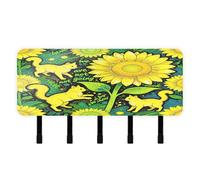 miaozhen Key Holder with Mail Organizer & 5 Self-Adhesive Hanging We are Not Going Back Cat Sunflower House Decor wall Hanging for Living Room Entryway Kitchen