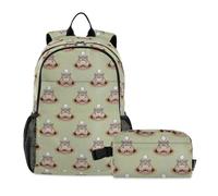 miaozhen Kids School Backpack Boys Golf Hippos 18L/Backpack And Lunch Box For Boys,10-12,mochila para ni?as