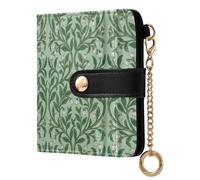 miaozhen Ladies Premium Foldable Wallet Cute Retro Italy Strawberry Tree Pattern PU Leather Bifold Wallet for Women Boys Girls