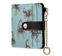 miaozhen Ladies Premium Foldable Wallet Unique Japanese Scorpion Vanilla Skull PU Leather Folding Wallet for Women Girls