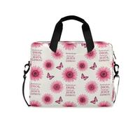 miaozhen Laptop Sleeve Case 15-16 Inch Stylish Computer Case Blessed by God Loved by Pink Sunflower Computer Briefcase with Zipper for Travel Business