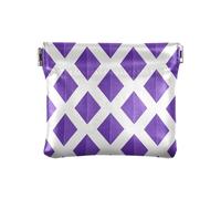 miaozhen Lavender Checkered Mini Card Holder Wallet Fancy Card Holder for Ladies Handbag monedas para carro, lavender checkered, One Size