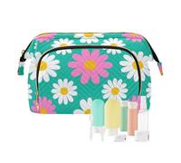 miaozhen Lovely Daisy Floral Peach White Hanging Toiletry Bag Portable Makeup Period Bag for Travel Accessories bolsas para, lovely daisy floral peach white, Modern