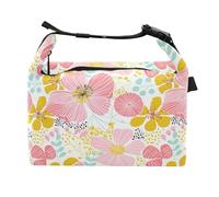 miaozhen Lunch Bag for Boys Insulated Fresh Spring Simple Colorful Flowers Ladies Lunchbox for construction Workers