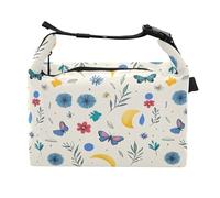 miaozhen Lunch Bag for Kids with Zipper Safari Butterflies Cute Cartoon Lady Prep Lunch Bag for Hospital Medical Staff
