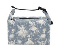 miaozhen Lunch Bags for Girls with Handles Fairy Gray White Man Cooler Bag for Kitchen University