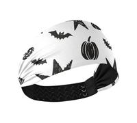 miaozhen Monster Star Pumpkin Bat Black and White Non-Slip? hair headbands for women Elastic sweat for Gym hiking Football Cycling bandas para el sudor