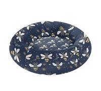 miaozhen Navy Blue Playful Bee Gold Pet Dog Bed Relieve Stress fluffier Cat Cave Bed for Extra Small Size Pets Sleeping paralyzed dog supplies