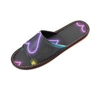 miaozhen Neon Cololove reds Slippers for Women Men Indoor and Outdoor Summer Soft custom made Home Beach Non Slip Sandals for Guest, Hotel, Travel, Airplane pantuflas para ni?as
