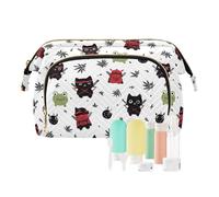 miaozhen Ninja Cute Doodle Large Cosmetic Bag Portable Women's Coin Change Purse for Jewelry Organizer bolsas para monedas de mujer