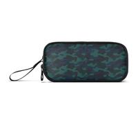 miaozhen Nylon Large Pencil Bag for Boys Camouflage Black Green