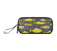 miaozhen Nylon Large Pencil Bags Creatures Dorado Yellow Gray