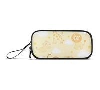 miaozhen Nylon Pen Case Pencil Bag Cute Tigers Giraffe Cloud Yellow White High Capacity Big Pencil Case With Zipper Stationery Organizer for Middle School Girls estuche para