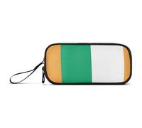 miaozhen Nylon Pen Pencil Bag Combo Ireland Flag Big Capacity Zipper Mesh Pencil Case School Stationery for Elementary Teacher estuche para