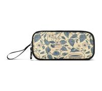 miaozhen Nylon Pen Storage Bag Coffee Tea Leaf Beige Blue