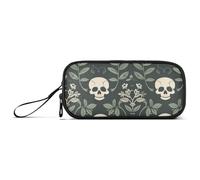 miaozhen Nylon Pencil Bag For Teens William Morris Style Pirates Dark Green Large Capacity Pencil Case Organizer School Stationery for Preppy School Adolescents estuche para
