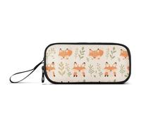 miaozhen Nylon Pencil Bags For Girls Cute Animal Fox Flower Large Capacity Big Pencil Case With Zipper Stationery for College Teen Boys estuche para