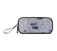 miaozhen Nylon School Pencil Bags Mystery Jellyfish Gold Blue Valentines