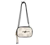 miaozhen Ocean Animal Black Beige Shark Jellyfish Crossbody Camera Bag Women Waterproof with Credit Card Slots Cell Phone Purse Take a walk bolsos economicos para dama
