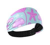 miaozhen Ocean Animal Starfish Purple Pink Non-Slip? large headbands for women Elastic tennis sweatbands for Yoga hiking Daily use basketball bandas para la cabeza