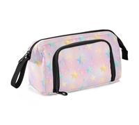 miaozhen Pencil Bags Large Capacity Make Up Bag with Slot Pencil Pen Case Cosmetic for Girls Office Stars Sweet Blush Color estuche para lapices