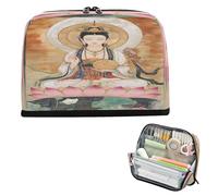 miaozhen Pencil Carrying Case Large Capacity Pen Pencil Case Lightweight Storage Organizer for Man School Must Haves Chinese God Guanyin lapiceras para ninas