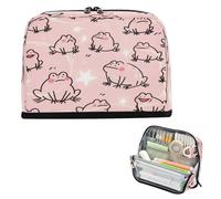 miaozhen Pencil Case Box Large Capacity Cosmetic Bag Large Stationery Bag for Nurse School Must Haves Cute Peach Frog caja para lapices escolares nina