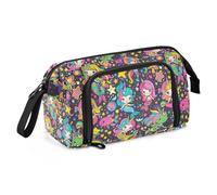 miaozhen Pencil Case Large Capacity Pen Case Cosmetic with Handle Pencil Bags With Zipper for Nurse Middle School Cartoon Mermaids Unicorns Rainbows cartucheras para el colegio