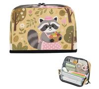miaozhen Pencil Case Organizer Large Capacity Makeup Pouches Big Capacity Stationery Storage for Nurse School Must Haves Autumn Fall Raccoon Fruit Safari cartuchera escolar para ninos