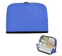 miaozhen Pencil Cases Large Capacity Makeup Bag High Capacity Stationery Storage for Kids Preppy School Supplies Solid Color Royal Blue Pure Plain cartera para lapices escolares de nina