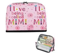 miaozhen Pencil Holder Case Large Capacity Stationery Pen Bag Simple for girlfriend School Love Being Called Mimi Art Daisy Flower lapiceras para ninos